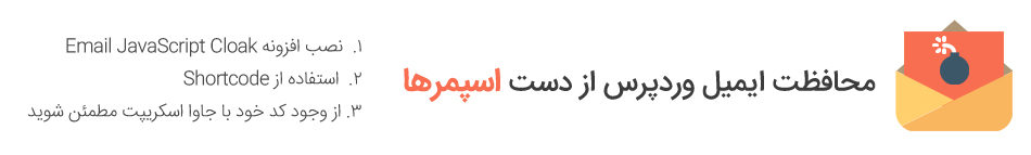 محافظت ایمیل وردپرس از دست اسپمرها