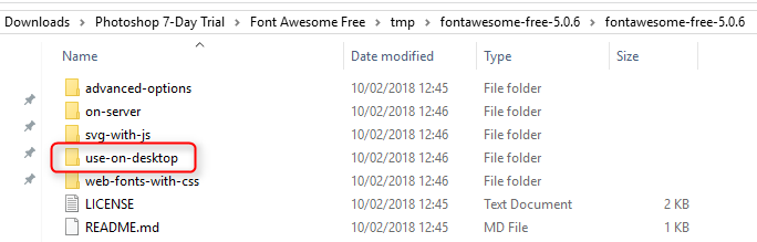 استفاده از FontAwesome در طراحی های فتوشاپ