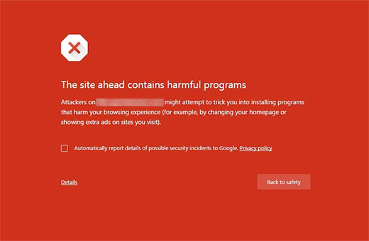  رفع خطای This site ahead contains harmful programs