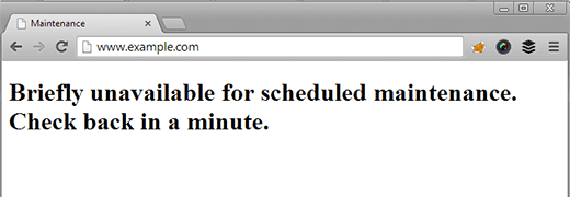 رفع خطای Briefly Unavailable for Scheduled Maintenance